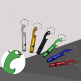 2Pcs Stylish Portable Aluminum Alloy Outdoor Sports Whistle Bottle Opener Tool