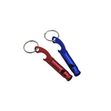 2Pcs Stylish Portable Aluminum Alloy Outdoor Sports Whistle Bottle Opener Tool