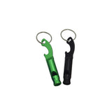 2Pcs Stylish Portable Aluminum Alloy Outdoor Sports Whistle Bottle Opener Tool