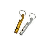 2Pcs Stylish Portable Aluminum Alloy Outdoor Sports Whistle Bottle Opener Tool